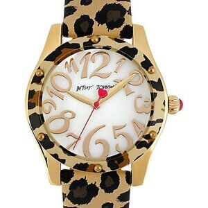 Betsey Johnson Leopard Print Watch - Genuine Leather